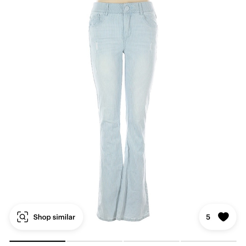 Light Blue Pin Stripe Women's Jeans